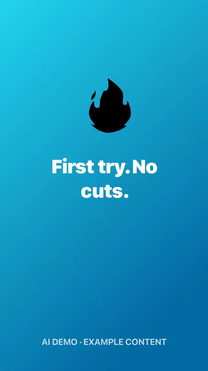 First try. No cuts.