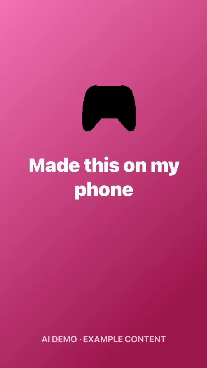 Made this on my phone