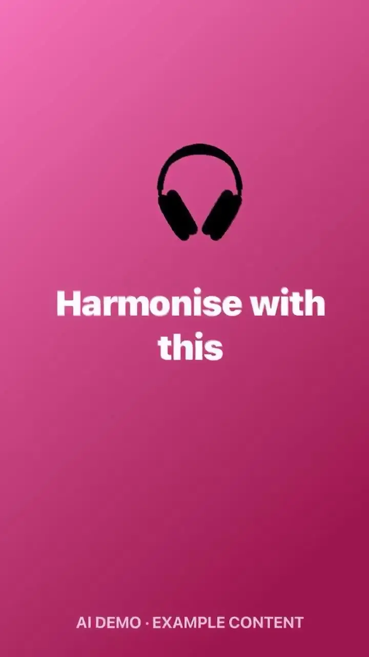 Harmonise with this