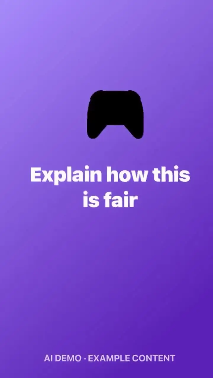 Explain how this is fair