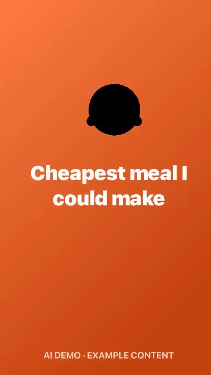 Cheapest meal I could make