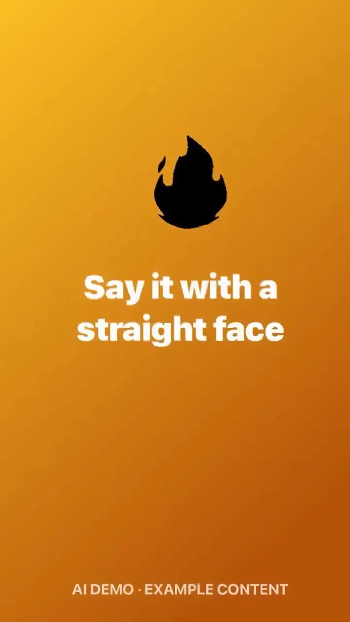 Say it with a straight face