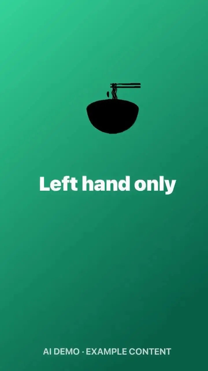 Left hand only