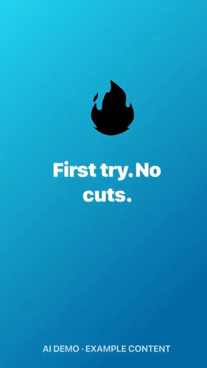 First try. No cuts.