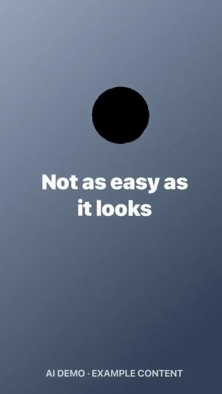 Not as easy as it looks